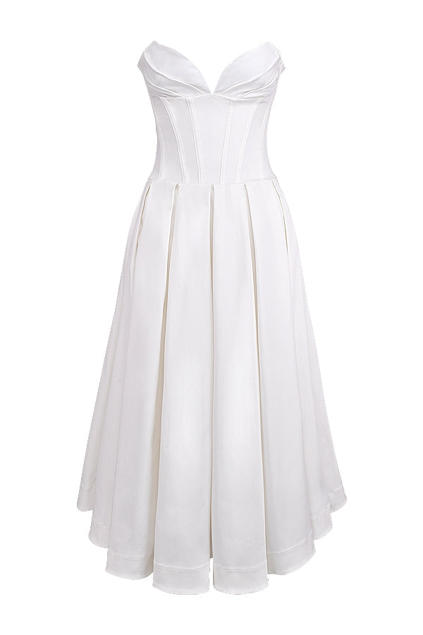 Lady |  Midi Dress - IVORY MUSE