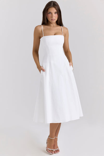 Dolly | Midi Dress - IVORY MUSE