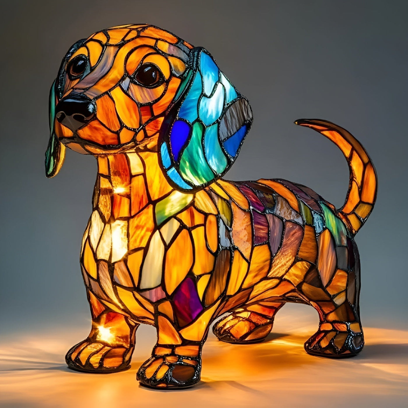 Dachshund – Stained Glass Lamp - IVORY MUSE