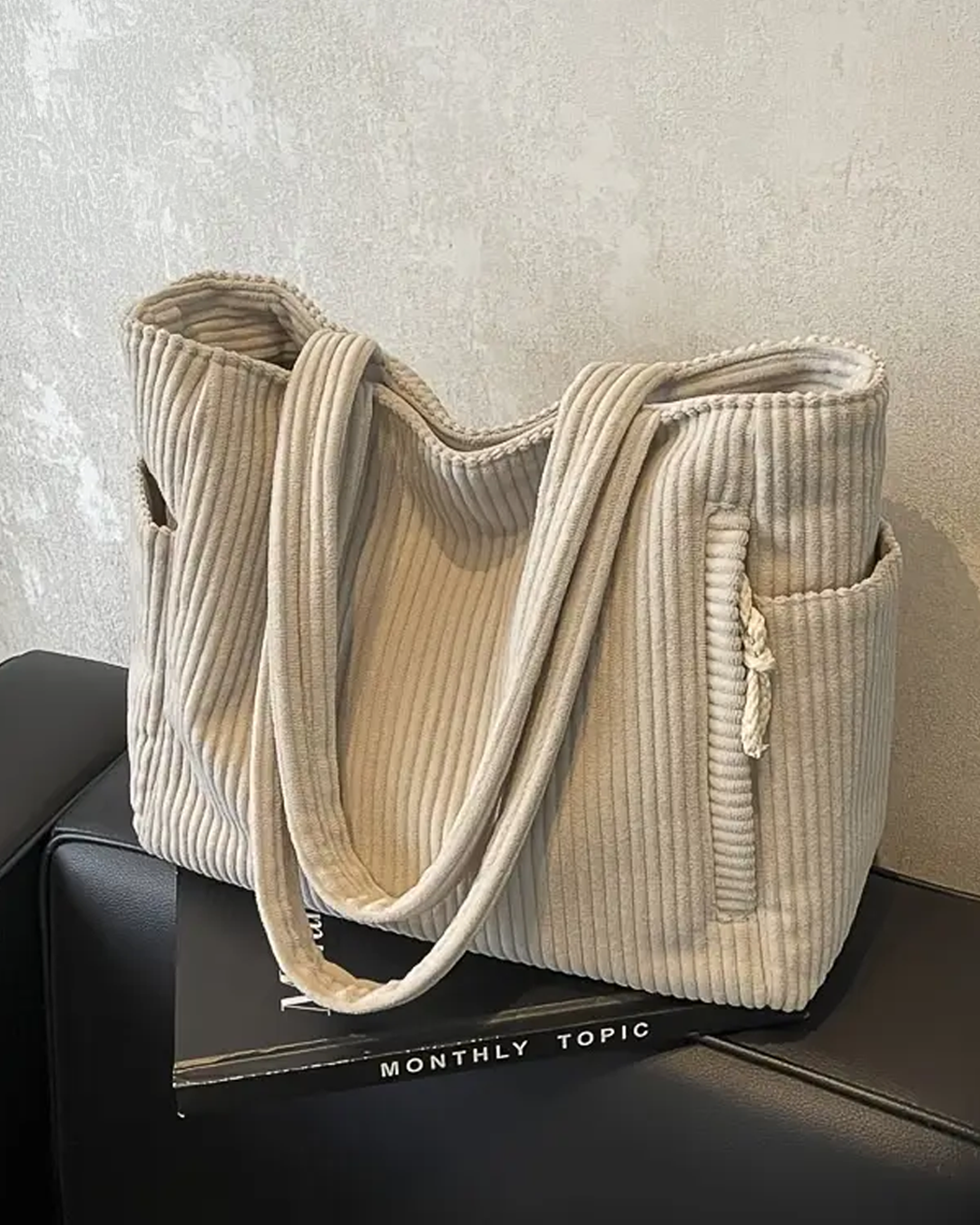 Tilda | Textured Tote Bag - IVORY MUSE