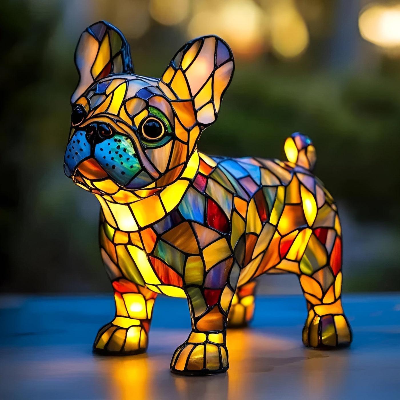 French Bulldog – Stained Glass Lamp - IVORY MUSE