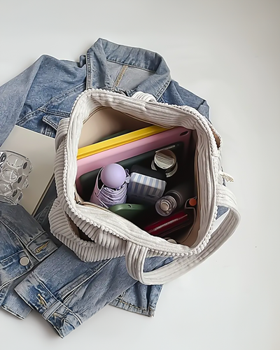 Tilda | Textured Tote Bag - IVORY MUSE