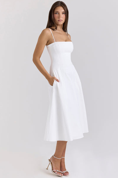 Dolly | Midi Dress - IVORY MUSE