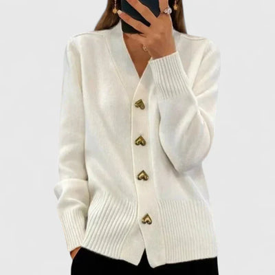 Carey | Elegant Cardigan - IVORY MUSE