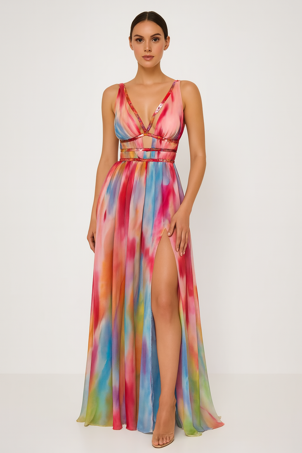 Freya Painted Maxi Dress - IVORY MUSE
