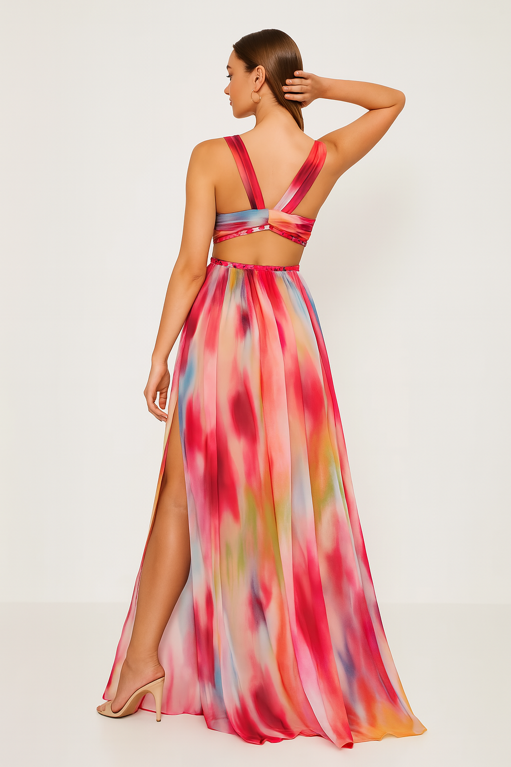 Freya Painted Maxi Dress - IVORY MUSE