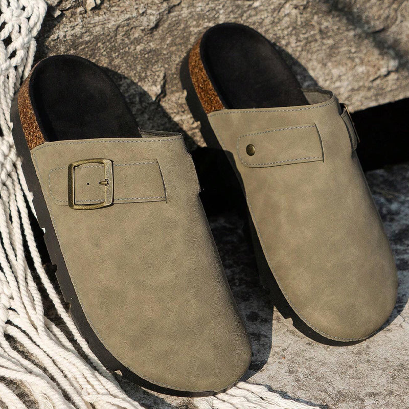 Leroy | Leather Slippers - IVORY MUSE