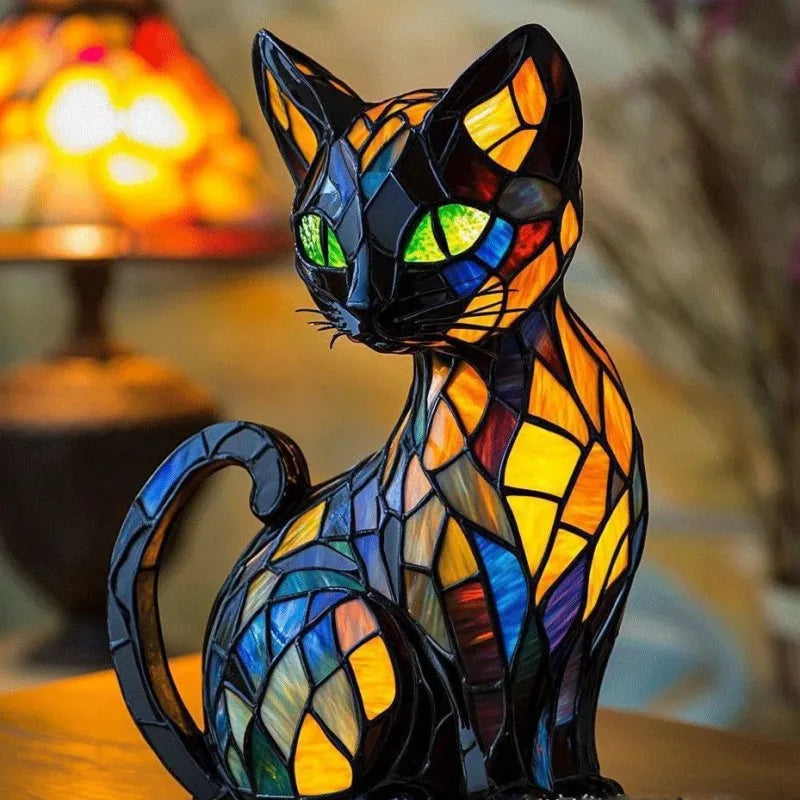 ShinyCat – Stained Glass Lamp - IVORY MUSE