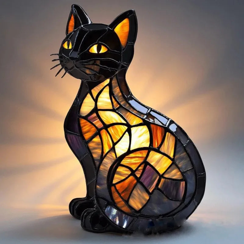 ShinyCat – Stained Glass Lamp - IVORY MUSE