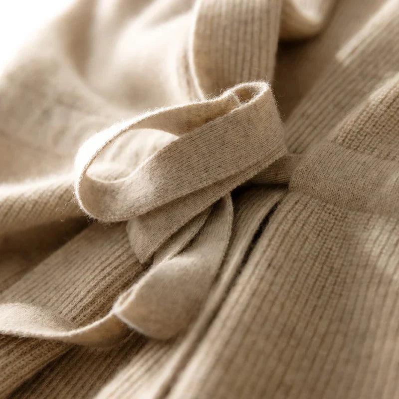 Cashmere | Tie Vest - IVORY MUSE