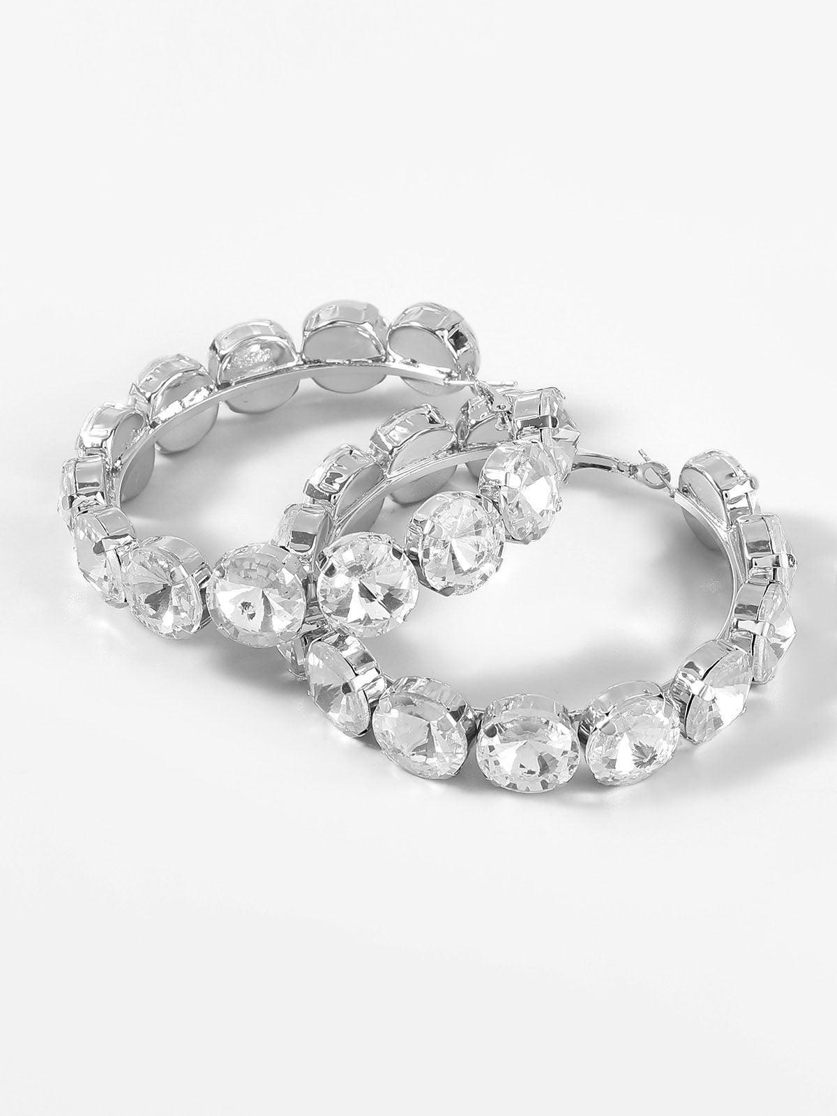 Diamante | Hoop Earrings - IVORY MUSE