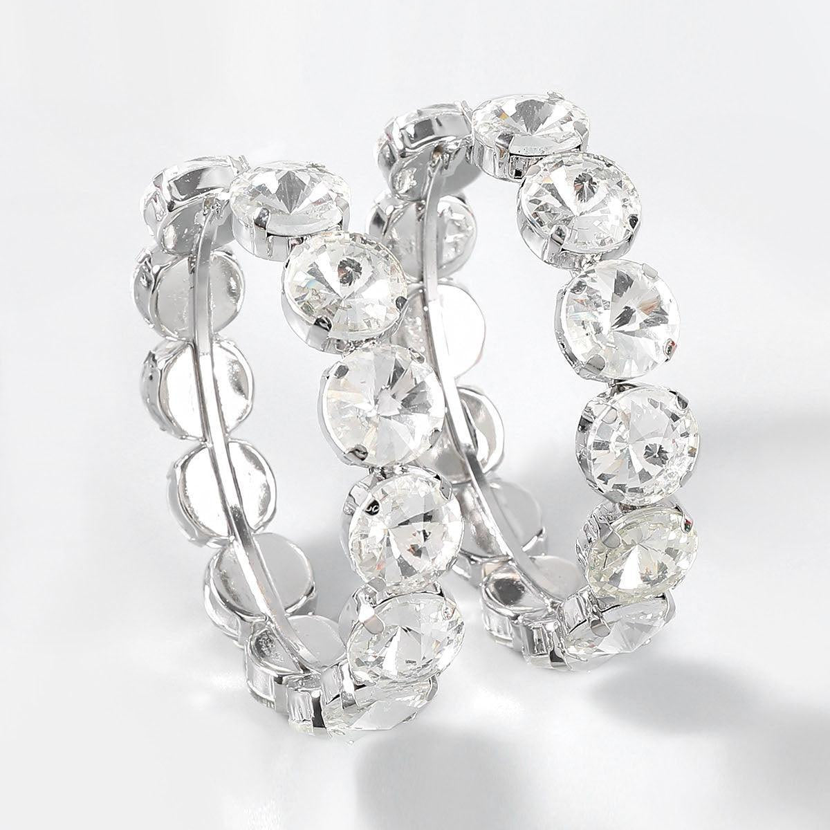 Diamante | Hoop Earrings - IVORY MUSE