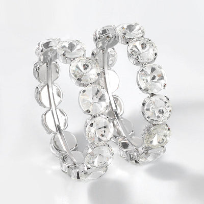Diamante | Hoop Earrings - IVORY MUSE