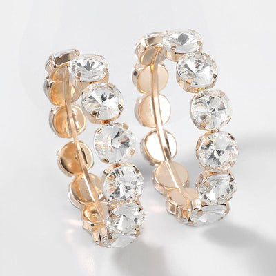Diamante | Hoop Earrings - IVORY MUSE