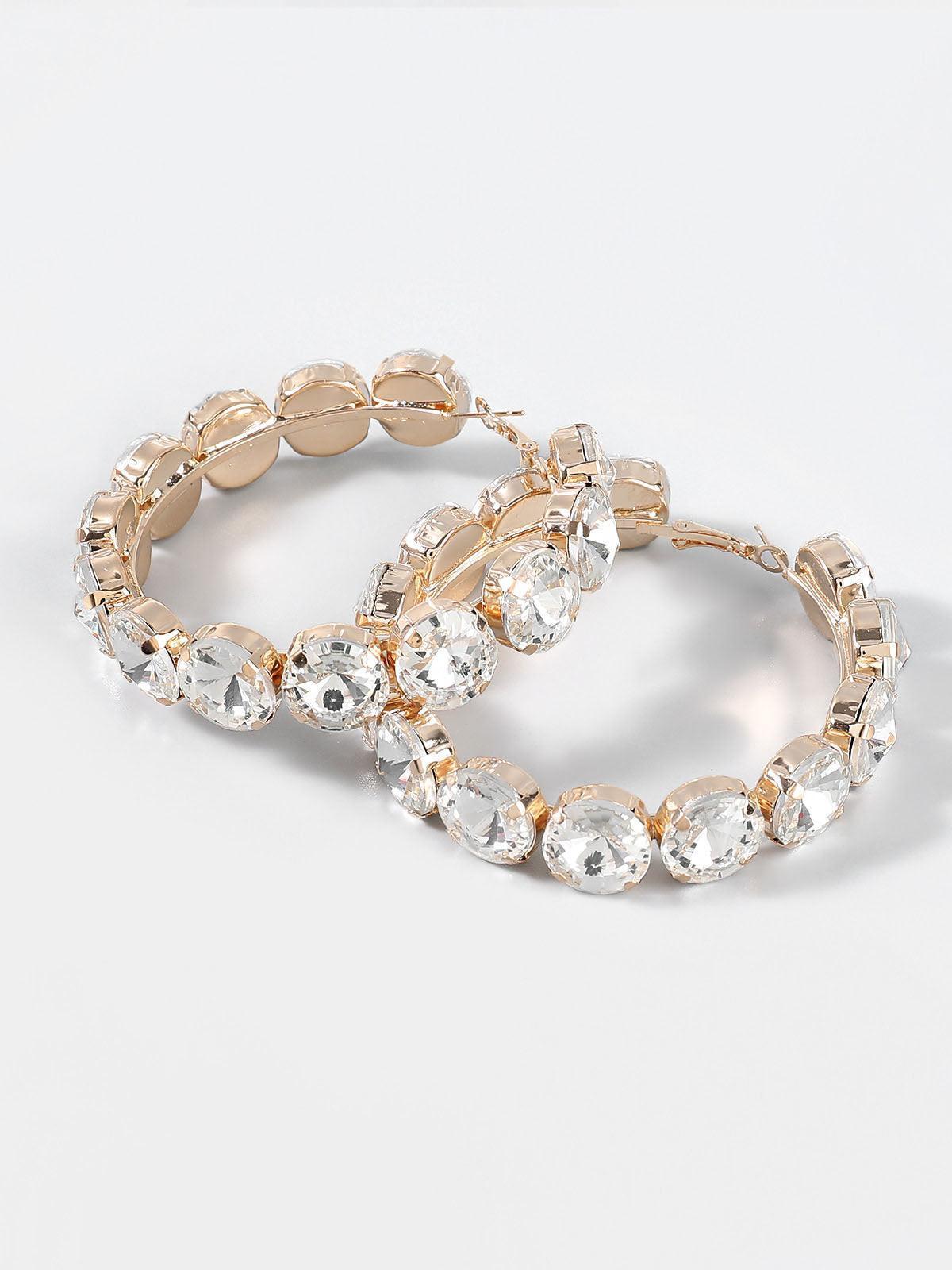 Diamante | Hoop Earrings - IVORY MUSE