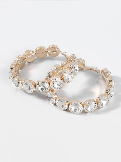 Diamante | Hoop Earrings - IVORY MUSE