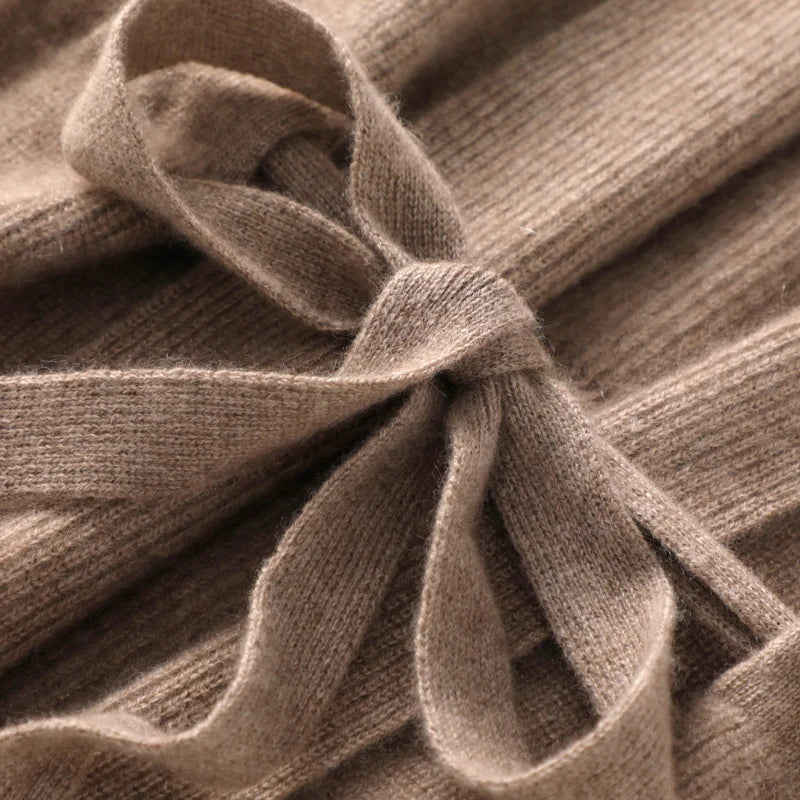 Cashmere | Tie Vest - IVORY MUSE