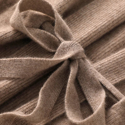 Cashmere | Tie Vest - IVORY MUSE