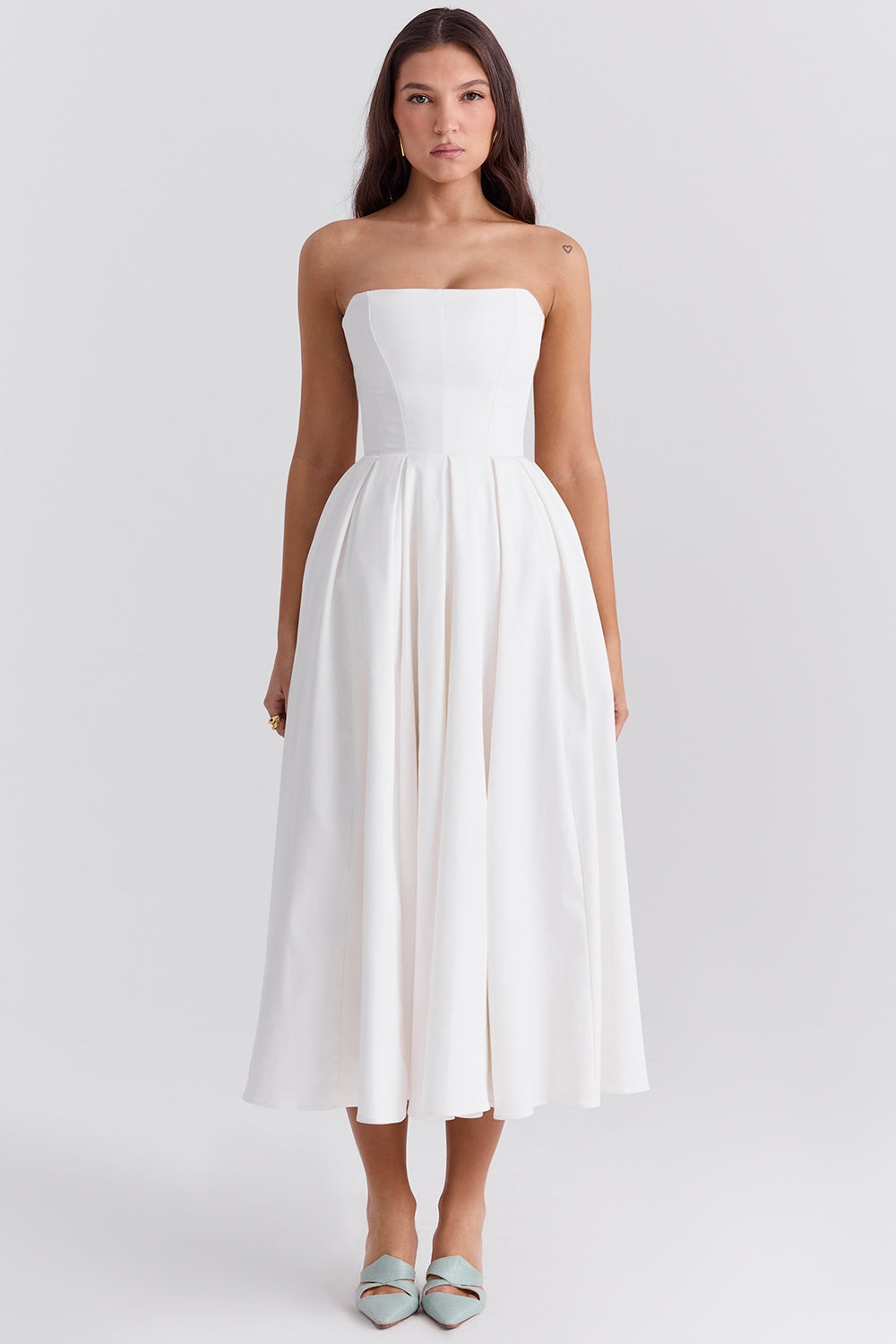 Audrey | Midi Dress - IVORY MUSE