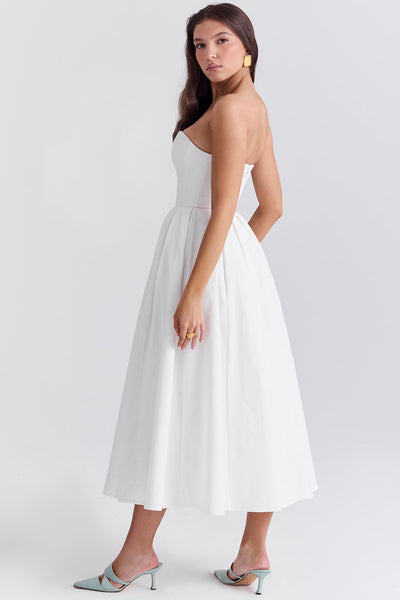 Audrey | Midi Dress - IVORY MUSE