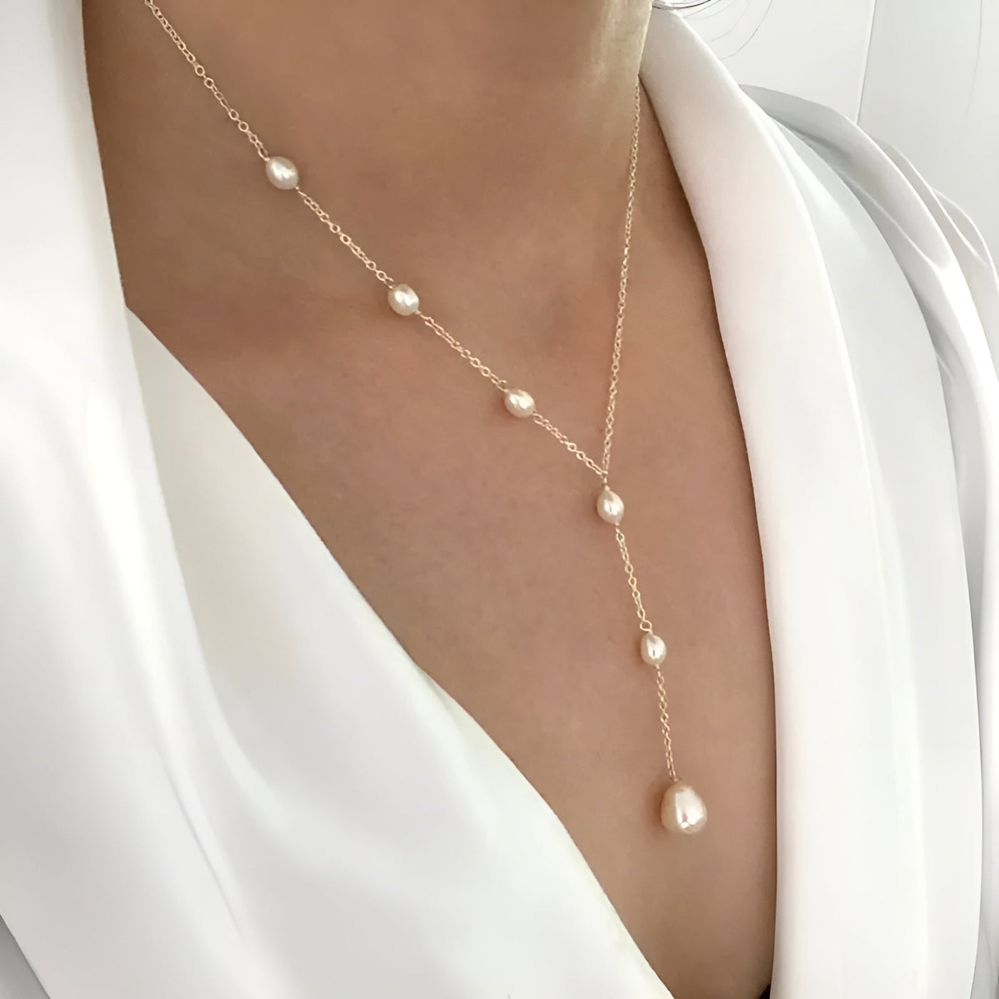 Caelia | Pearls Necklace - IVORY MUSE