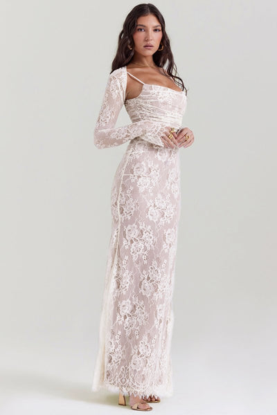 Amaya | Elegante Ladies Dress - IVORY MUSE