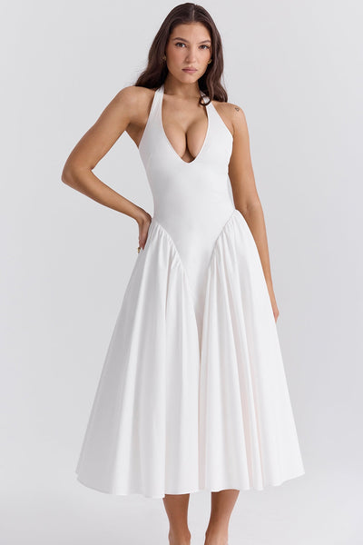 Marilyn | Midi Dress - IVORY MUSE