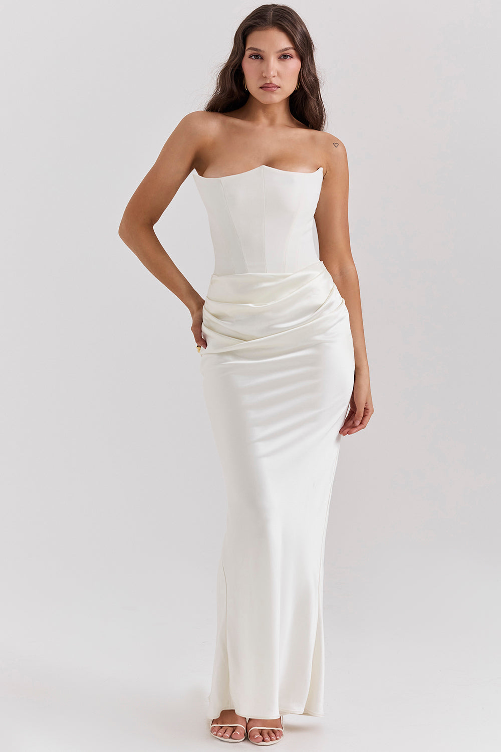 Lina | Elegant Maxi Dress - IVORY MUSE