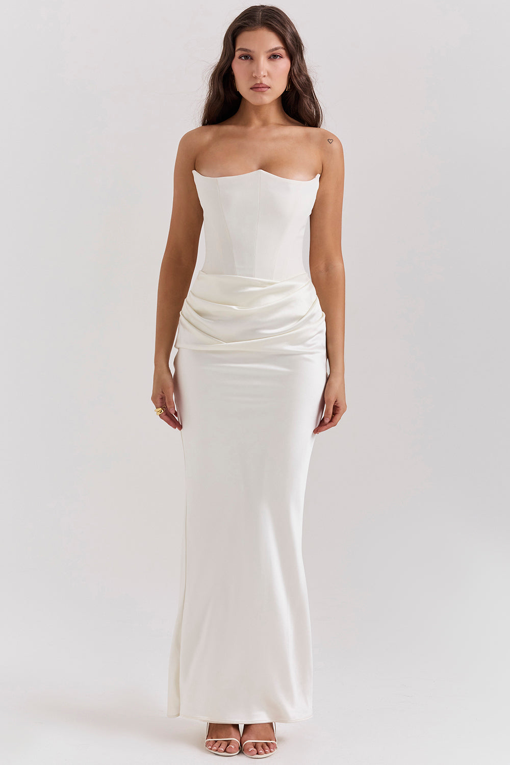 Lina | Elegant Maxi Dress - IVORY MUSE