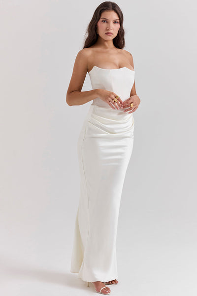 Lina | Elegant Maxi Dress - IVORY MUSE