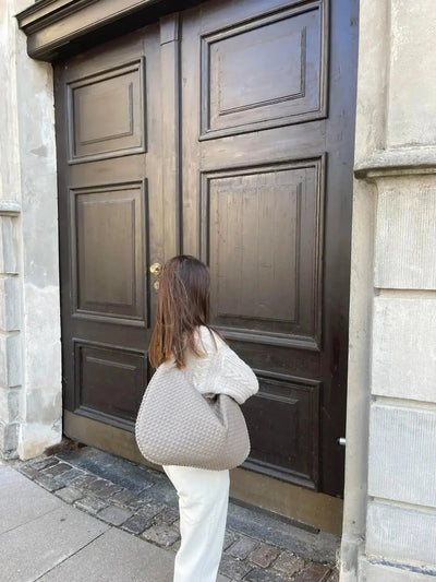 Piper | Woven Handbag - IVORY MUSE