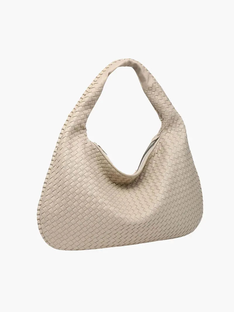 Piper | Woven Handbag - IVORY MUSE