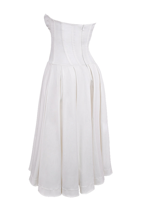 Lady |  Midi Dress - IVORY MUSE