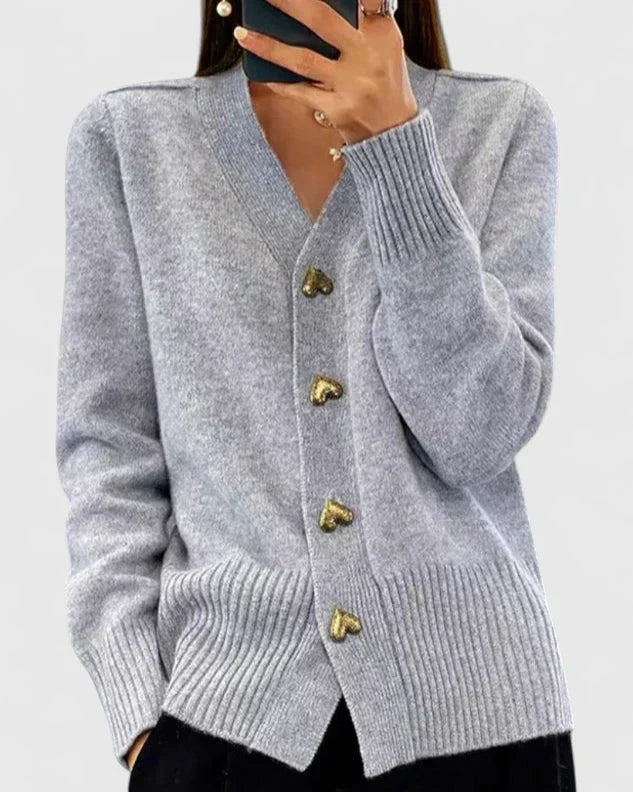 Carey | Elegant Cardigan - IVORY MUSE