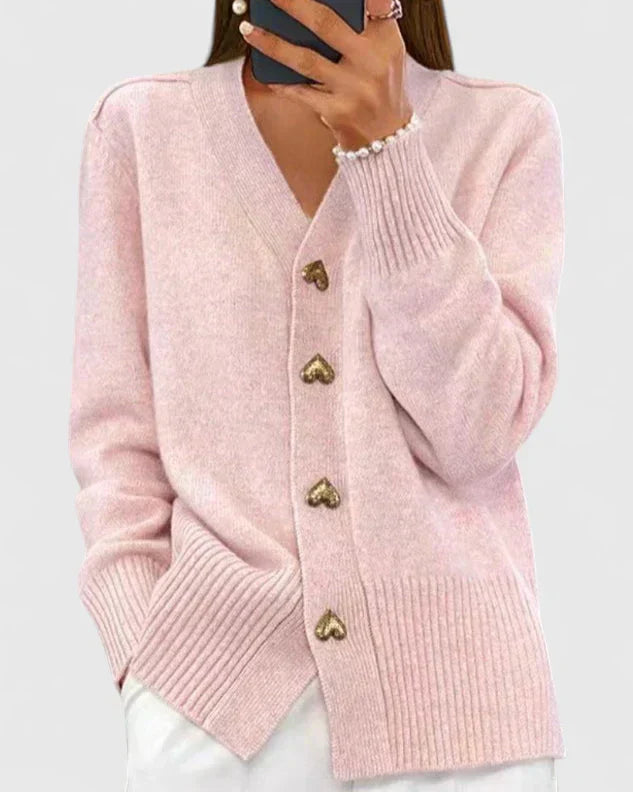 Carey | Elegant Cardigan - IVORY MUSE